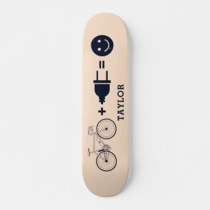 Personalised Cyclist E Bike Makes Me Happy Skateboard