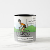 Personalised Cyclist - Female Cartoon