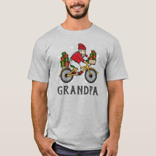 Personalised Cyclist Santa Christmas Family T-Shirt