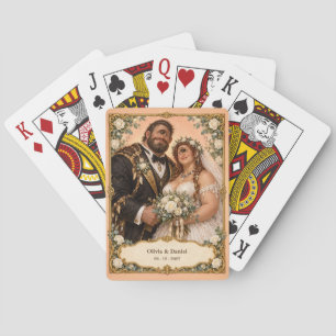 Personalised Cyclops Bride and Groom Wedding Favou Playing Cards