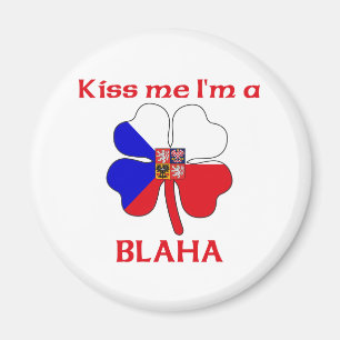 Personalised Czech Kiss Me I'm Blaha Magnet
