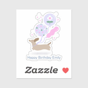 Personalised Dachshund Birthday Party Dog Lover 