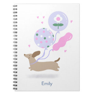 Personalised Dachshund Birthday Party Dog Lover Notebook