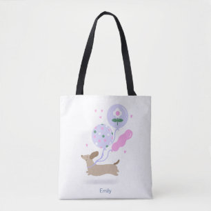 Personalised Dachshund Birthday Party Dog Lover  Tote Bag