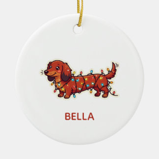 Personalised Dachshund Christmas Ornament