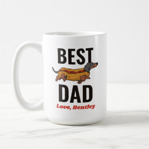 Personalised Dachshund Hotdog Dog Dad Custom Text Coffee Mug
