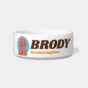 Personalised Dachshund Puppy Dog Lover Custom Name Bowl