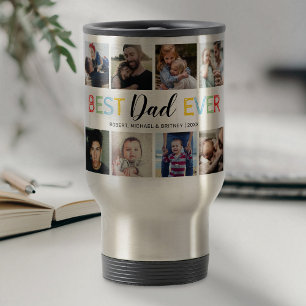 Personalised Dad 8 Photo Travel Mug