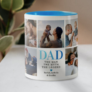 Personalised Dad 9 Photo Collage Mug