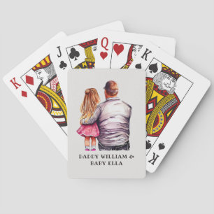 Personalised Dad and Daughter (5) Playing Cards