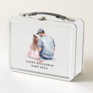 Personalised Dad and Daughter (8) Metal Lunch Box
