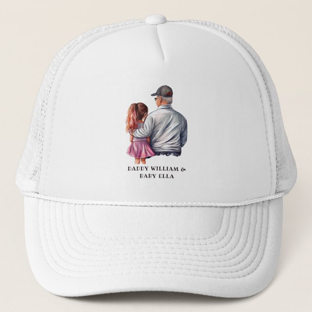 Personalised Dad and Daughter Trucker Hat (Front)