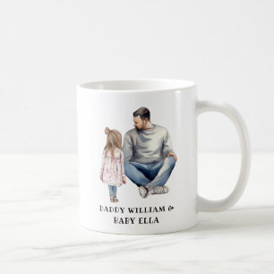 Personalised Dad and Daughters (12) Coffee Mug