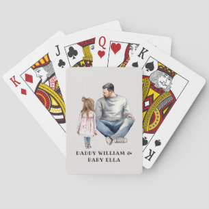 Personalised Dad and Daughters (12) Playing Cards