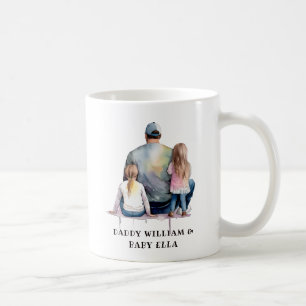 Personalised Dad and Daughters (9) Coffee Mug