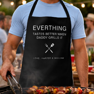Personalised Dad BBQ Grill Master Father's Day Apron