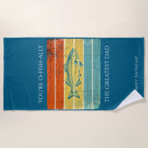 Personalised Dad Beach Towel