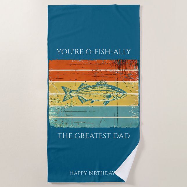 Personalised Dad Beach Towel (Front)