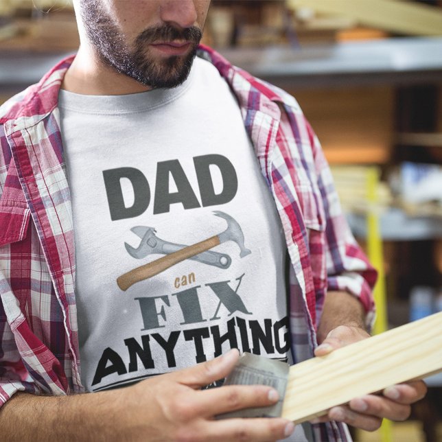 Personalised Dad can Fix Anything T-Shirt (Creator Uploaded)