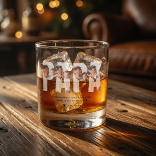 Personalised Dad Custom Photo Gift Whiskey Glass