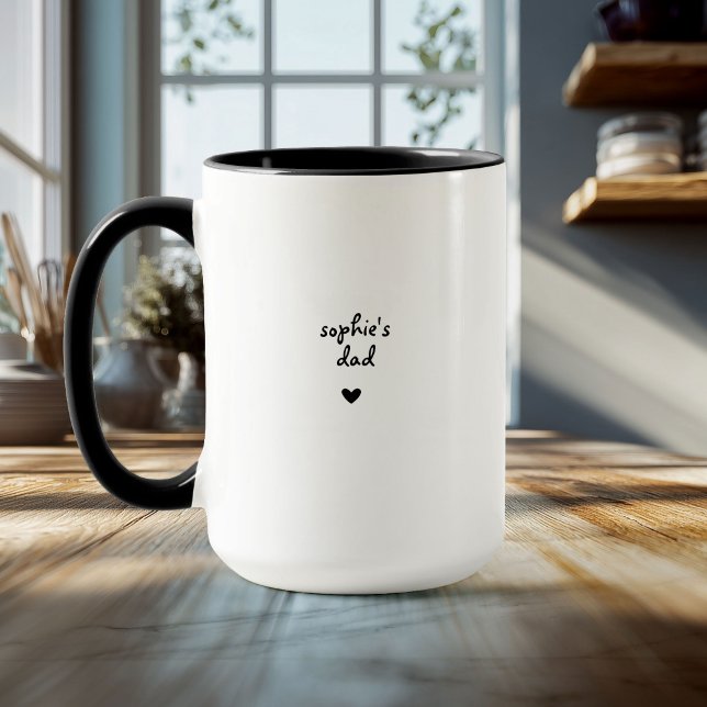 Personalised Dad Cute Minimalist New Father's Day Mug (Creator Uploaded)