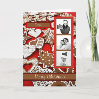 Personalised Dad Daddy Gingerbread Christmas Card