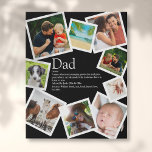 Personalised Dad Definition 9 Photo Collage Black Faux Canvas Print<br><div class="desc">Personalise with 9 favourite photos and personalised message for your special dad or papa to create a unique gift for Father's day, birthdays, Christmas or any day you want to show how much he means to you. A perfect way to show him how amazing he is every day. Designed by...</div>