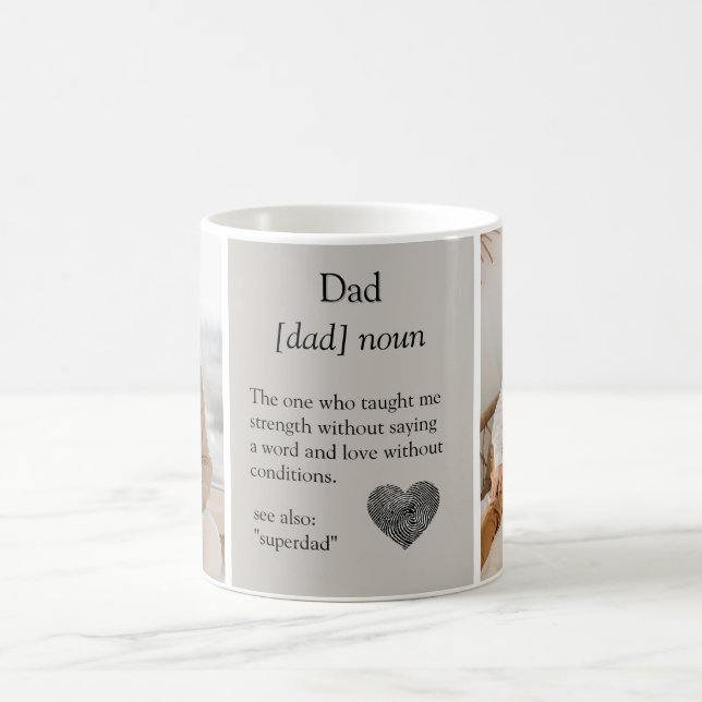 Personalised Dad Definition Photos Mug (Center)