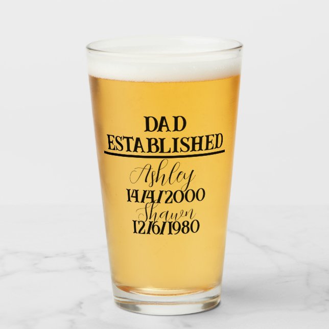 Personalised dad est father's day ,birthday  glass (Front Filled)