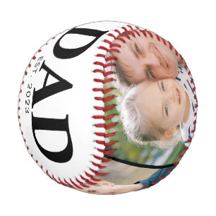 Personalised Dad Est Year 3 Photo Fathers Day Baseball