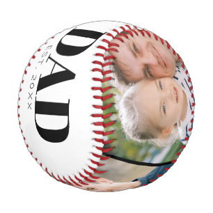 Personalised Dad Est Year 3 Photo Fathers Day Baseball