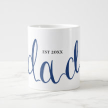 Personalised Dad Est. Year Calligraphy Coffee Mug