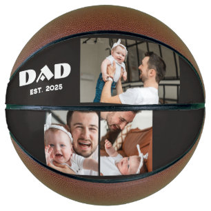 Personalised Dad Established 3-Photo Collage Basketball