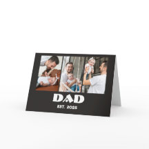 Personalised Dad Established 3-Photo Collage