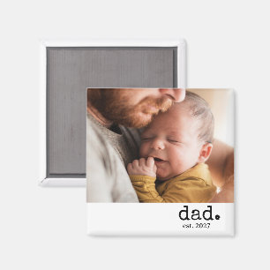 Personalised Dad Established Photo Magnet