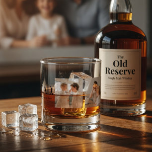 Personalised Dad Forever Hero Photo Whiskey Glass
