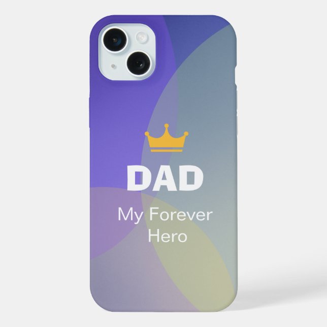 Personalised DAD Holographic iPhone Case (Back)