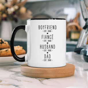 Personalised Dad Milestones Gift Mug