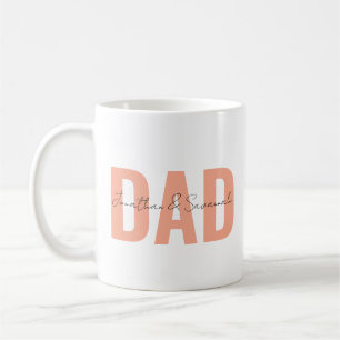 Personalised Dad Mug with Kids Name •Custom Daddy