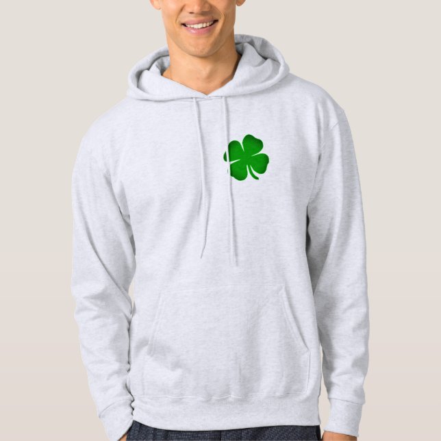 Personalised Dad Mum Irish Green Shamrock Hoodie (Front)