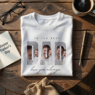 Personalised Dad Photo Best Dad Ever Custom T-Shirt