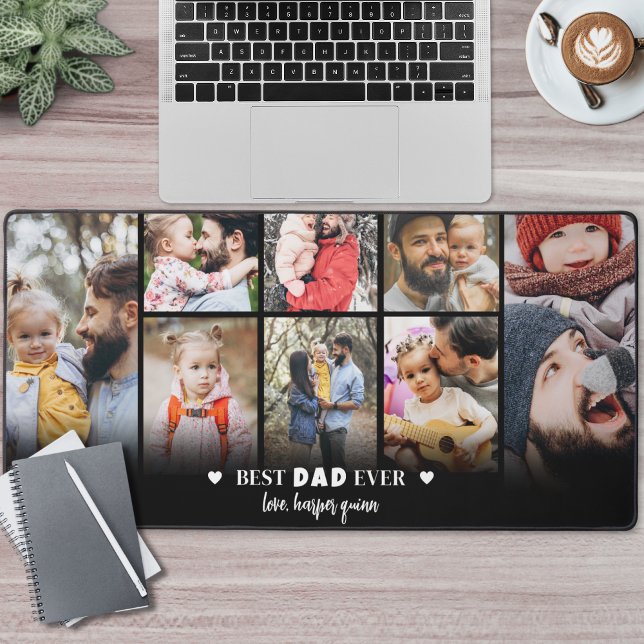 Personalised Dad Photo Collage Desk Mat (Personalized Dad Photo Collage Desk Mat )