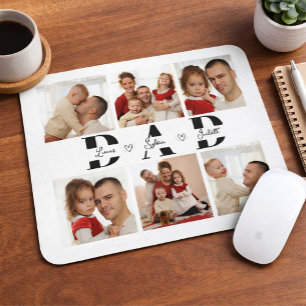 Personalised Dad Photo Collage Mouse Pad