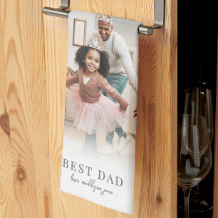 Personalised Dad Photo Father Tea Towel