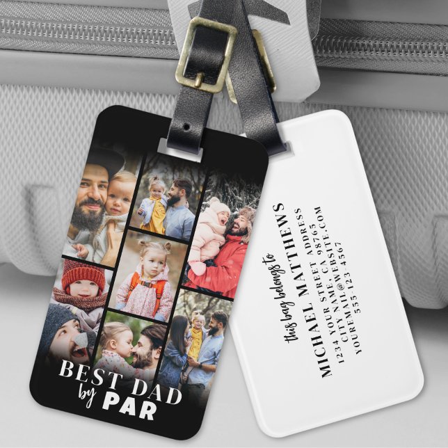 Personalised Dad Photo Golf Luggage Tag (Personalized Dad Photo Golf Luggage Tag)