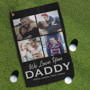 Personalised Dad Photo Golf Towel