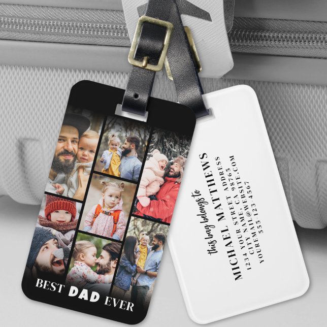 Personalised Dad Photo Luggage Tag (Personalized Dad Photo Luggage Tag)