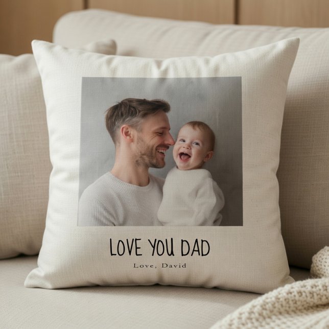 Personalised Dad Photo Pillow | Custom Father Gift (Creator Uploaded)