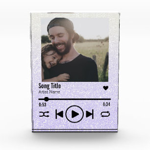 Personalised Dad Photo Song Playlist Block
