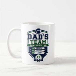 Personalised Dad’s Team Father’s Day football gift Coffee Mug
